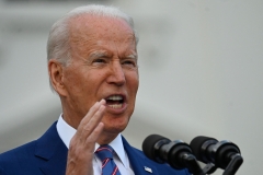 Joe Biden gives a speech on Independence Day. (Photo credit: ANDREW CABALLERO-REYNOLDS/AFP via Getty Images)