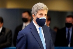 U.S. Special Envoy for Climate John Kerry at the U.N. in New York last month. (Photo by John Minchillo /Pool/AFP via Getty Images)