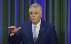Virginia Democratic gubernatorial nominee Terry McAuliffe participates in a debate. (Photo credit: YouTube/WTVR CBS 6)