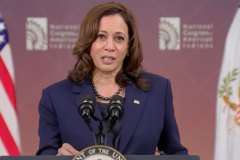 Vice President Kamala Harris addresses the National Congress of American Indians on October10, 2021. (Photo: Screen capture)