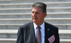 Senator Joe Manchin (D-W.Va.) is a key vote for the Democrats' big-government, tax-and-spend reconciliation bill. (Photo by MANDEL NGAN/AFP via Getty Images)