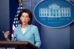 Commerce Secretary Gina Raimondo speaks during the daily press briefing on July 22, 2021, in the Brady Briefing Room of the White House in Washington, DC. (Photo by SAUL LOEB/AFP via Getty Images)