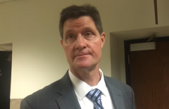 Milwaukee District Attorney John Chisholm talks about a plea deal a perpetrator took in the murder of a police officer. (Photo credit: YouTube/Milwaukee Journal Sentinel)