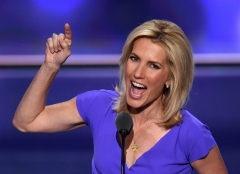 Author and pundit Laura Ingraham speaks on the third day of the Republican National Convention in Cleveland, Ohio, on July 20, 2016.