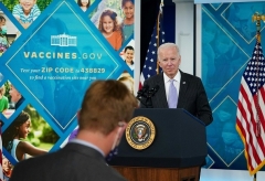 President Joe Biden advocates COVID vaccination for young children on November 3, 2021. (Photo by MANDEL NGAN/AFP via Getty Images)