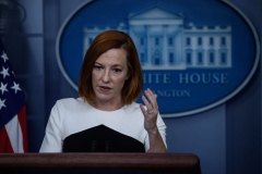 White House Press Secretary Jen Psaki speaks at the daily briefing at the White House in Washington, DC, on December 6, 2021. (Photo by NICHOLAS KAMM/AFP via Getty Images)