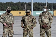 U.S. Army officers in the port of Alexandroupoli, Northern Greece, on December 3, 2021. (Photo by SAKIS MITROLIDIS/AFP via Getty Images)