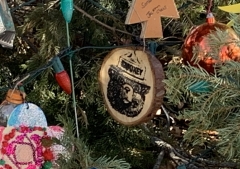 A Smokey Bear ornament on the Capitol Christmas Tree.