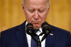 President Joe Biden delivers remarks on the U.S. exit from Afghanistan. (Photo by Jim Watson/AFP via Getty Images)