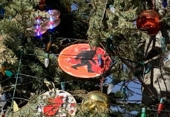 A bigfoot ornament on the Capitol Christmas Tree.