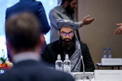 Taliban representative Anas Haqqani at the talks in Oslo on Monday. (Photo by Stian Lysberg Solum/NTB/AFP via Getty Images)