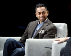 Founder/CEO of Social Capital, Chamath Palihapitiya, speaks onstage during "The State of the Valley: Where’s the Juice?" at the Vanity Fair New Establishment Summit. (Photo credit: