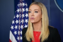 White House Press Secretary Kayleigh McEnany speaks during a briefing in the Brady Briefing Room of the White House in Washington, DC on January 7, 2021. (Photo by MANDEL NGAN/AFP via Getty Images)