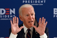 Joe Biden participates in a debate. (Photo credit: JIM WATSON/AFP via Getty Images)