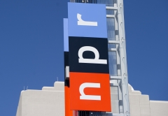 Pictured is the outside of NPR's headquarters. (Photo credit: SAUL LOEB/AFP via Getty Images)