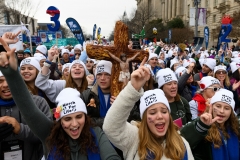 Pro-life demonstrators take part in the 47th annual "March for Life" in Washington, D.C., on Jan. 24, 2020. (Photo credit: ROBERTO SCHMIDT/AFP via Getty Images)