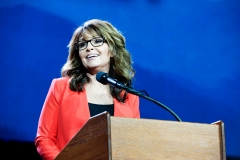 Former Alaska Gov. Sarah Palin gives a speech. (Photo credit: JASON CONNOLLY/AFP via Getty Images)