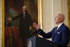 President Joe Biden speaks at a news conference on January 19, 2022. (Photo by MANDEL NGAN/AFP via Getty Images)