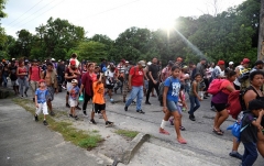 An unending flow of humanity heads toward the United States, as the Biden administration does nothing to discourage illegal immigration. (Photo by ISAAC GUZMAN/AFP via Getty Images)