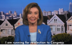 House Speaker Nancy Pelosi announces she will seek re-election via Twitter on Jan. 25, 2022. (Screen capture)