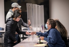 Government-issued photo identification is required at polling places in Virginia. (Photo by ANDREW CABALLERO-REYNOLDS/AFP via Getty Images)