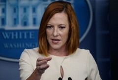 White House Press Secretary Jen Psaki speaks during the daily press briefing at the White House in Washington, DC, on October 4, 2021. (Photo by NICHOLAS KAMM/AFP via Getty Images)
