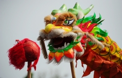 A Chinese dragon features in a parade. (Photo credit: Robertus Pudyanto/Getty Images)