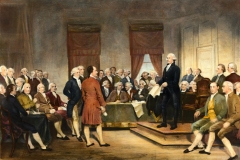 Portrayed is the signing of the American Constitution. (Photo credit: Bettmann/Contributor/Getty Images)