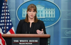 White House Director of Communications Kate Bedingfield speaks during a briefing in the James S. Brady Press Briefing Room of the White House in Washington, DC, on March 29, 2022. (Photo by NICHOLAS KAMM/AFP via Getty Images)