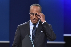 NBC host Lester Holt is pictured at the first 2016 presidential debate. (Photo credit: PAUL J. RICHARDS/AFP via Getty Images)