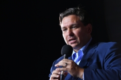 Florida Gov. Ron DeSantis speaks at a rally for former President Donald Trump. (Photo credit: MANDEL NGAN/AFP via Getty Images)