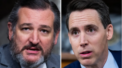 Sen. Ted Cruz (R-Texas), left, and Sen. Josh Hawley (R-Mo.) (Getty Images)