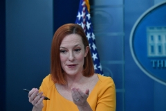 White House Press Secretary Jen Psaki speaks during a briefing. (Photo credit: NICHOLAS KAMM/AFP via Getty Images)