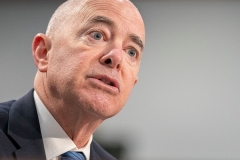 Department of Homeland Security Secretary Alejandro Mayorkas testifies on Capitol Hill on April 27, 2022. (Photo by STEFANI REYNOLDS/AFP via Getty Images)