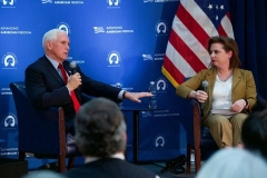 Former Vice President Mike Pence recently unveiled his "Advancing American Freedom" agenda. (Photo by BASTIEN INZAURRALDE/AFP via Getty Images)