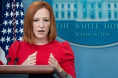 White House Press Secretary Jen Psaki speaks during a press briefing in the Brady Press Briefing Room at the White House in Washington, DC, May 4, 2022. (Photo by SAUL LOEB/AFP via Getty Images)