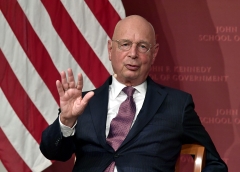 Pictured is Klaus Schwab, founder and executive chairman of the World Economic Forum. (Photo credit: Paul Marotta/Getty Images)