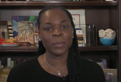 Abortion doctor Yashica Robinson participates in an interview. (Photo credit: YouTube/Democracy Now!)