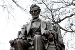 Pictured is a statue of former President Abraham Lincoln. (Photo credit: Raymond Boyd/Michael Ochs Archives/Getty Images)