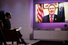 Rep. Thomas Massie (R-KY) appears as a guest via teleconference with Candace Owens during a taping of "Candace" hosted by Candace Owens on January 11, 2022 in Nashville, Tennessee. (Photo by Brett Carlsen/Getty Images)