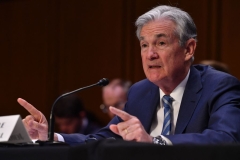 Jerome Powell, Chairman, Board of Governors of the Federal Reserve System testifies before the Senate Banking, Housing, and Urban Affairs Committee on June 22, 2022 in Washington, DC. - The US economy is strong but faces an "uncertain" global environment and could see further inflation "surprises," Federal Reserve Chair Jerome Powell said Wednesday. (Photo by NICHOLAS KAMM/AFP via Getty Images)