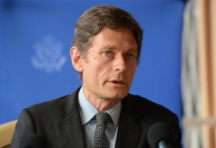 Tom Malinowski speaks during a press conference. (Photo credit: SIMON MAINA/AFP via Getty Images)