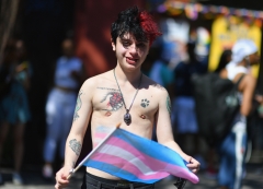 Featured is a child who identifies as transgender. (Photo credit: ANGELA WEISS/AFP via Getty Images)