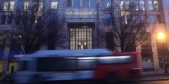 Featured is the outside of a Washington Post bureau. (Photo credit: YouTube/Wash Post Life)