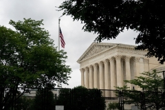 The US Supreme Court as seen on the day it handed down its ruling on the praying coach, on June 27, 2022. (Photo by STEFANI REYNOLDS/AFP via Getty Images)