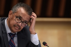 World Health Organization Director-General Tedros Adhanom. (Photo by Fabrice Coffrini/AFP via Getty Images)