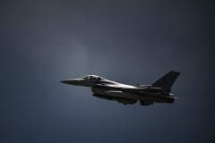 A Lockheed Martin F-16 Flying Falcon. (Photo by Aris Messinis/AFP via Getty Images)