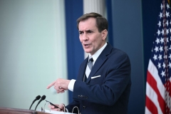 National Security Council Coordinator for Strategic Communications John Kirby speaks during the daily briefing in the James S Brady Press Briefing Room of the White House in Washington, DC, on July 19, 2022. (Photo by BRENDAN SMIALOWSKI/AFP via Getty Images)