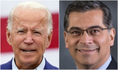 President Joe Biden and HHS Secretary Xavier Becerra.  (Getty Images)