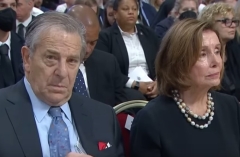 Paul and Nancy Pelosi at Mass at the Vatican, June 29, 2022. (Screen Capture)